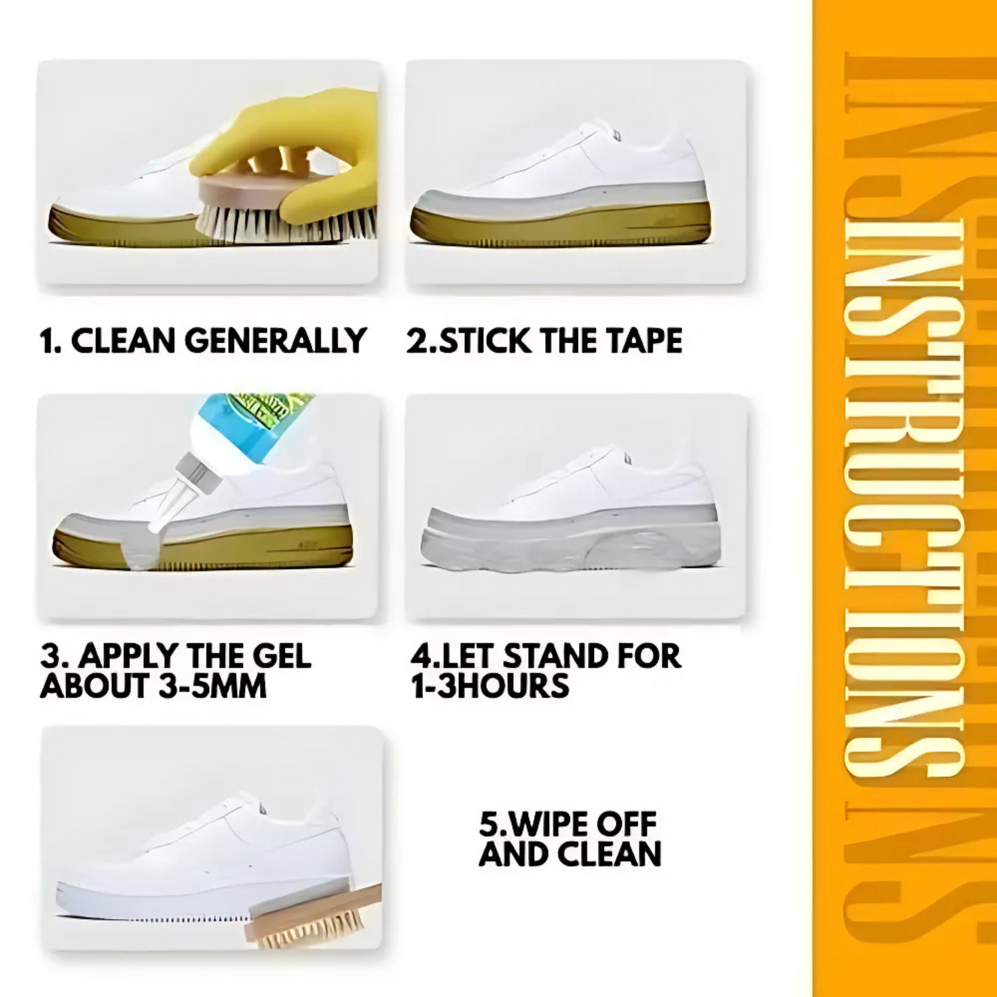 SneakerRevive⢠Shoes Whitening Cleansing Gel (Pack of 2)