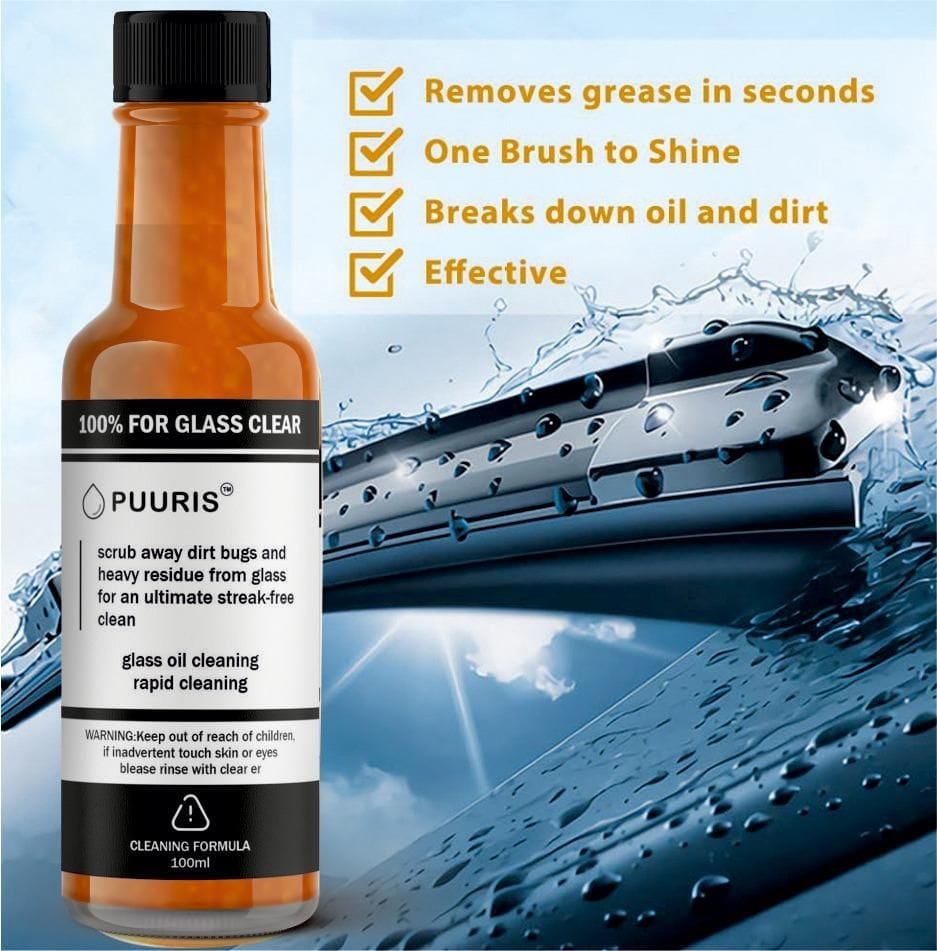 Glass Cleaning Agent Powerful Stain Remover (Pack of 2)