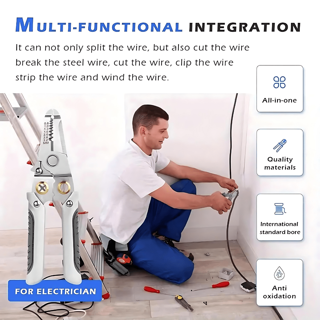 GripLoxio™ Multi-functional Wire Stripper & Cutter